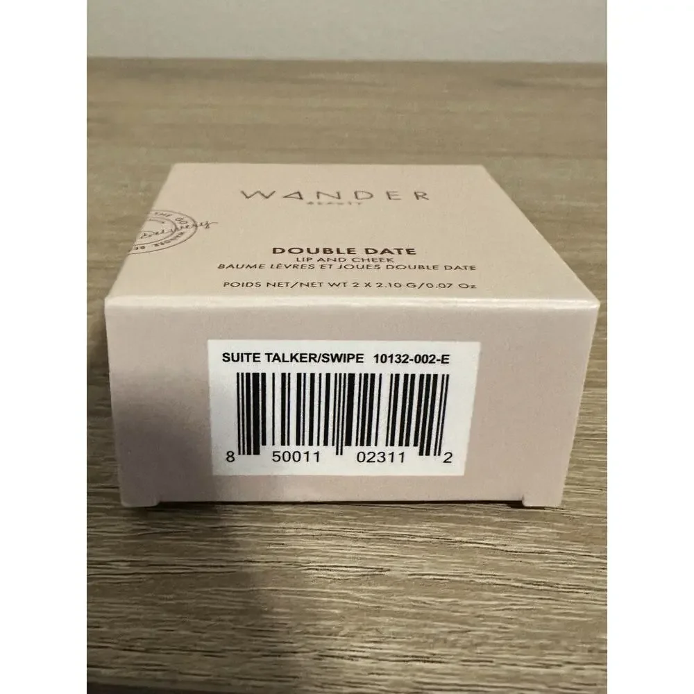 Wander Beauty Double Date Lip & Cheek Cream Blush Balm New In Box